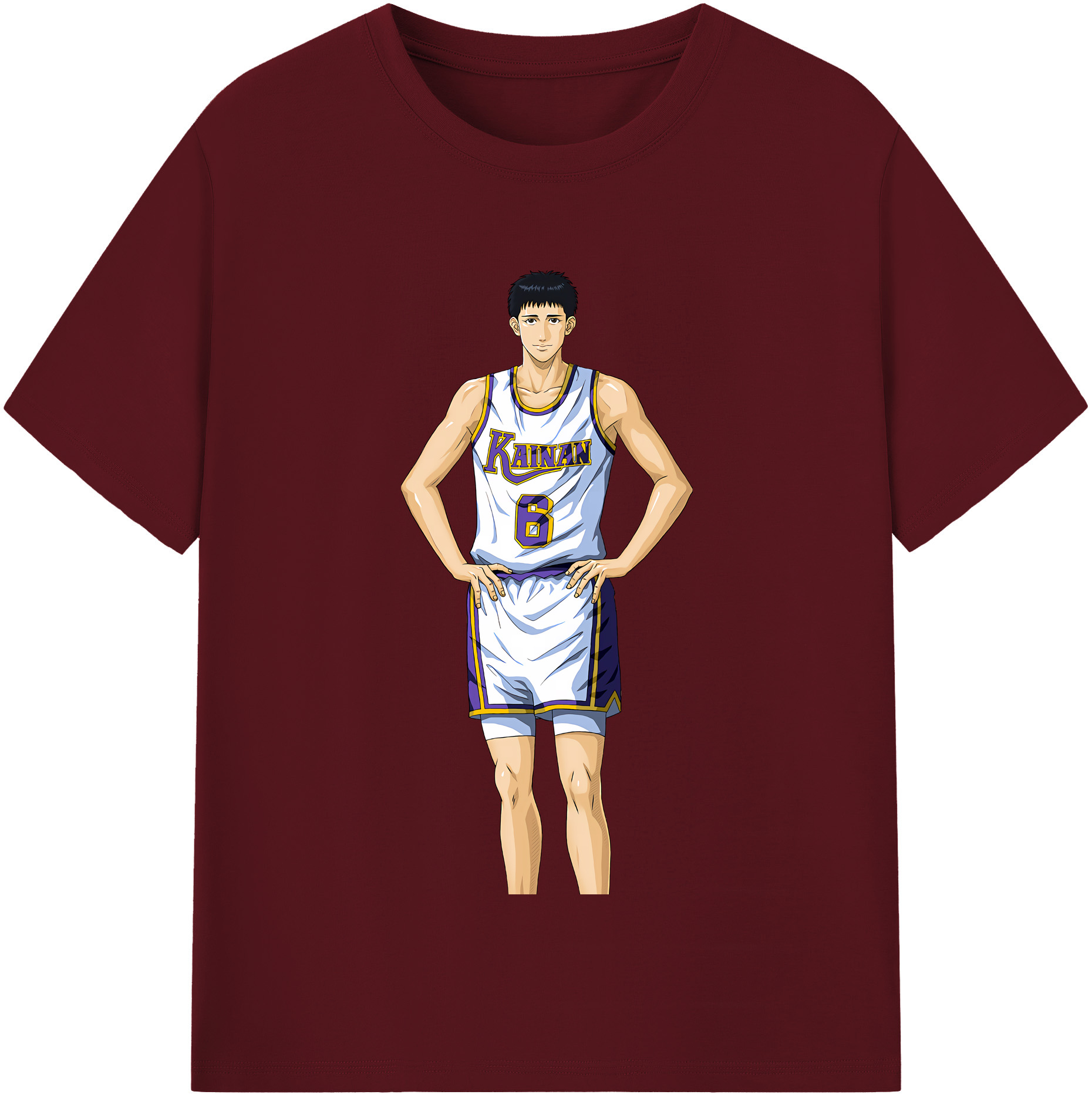 SLAM DUNK／スラムダンク 綿100％半袖Tシャツ（フロントプリント）